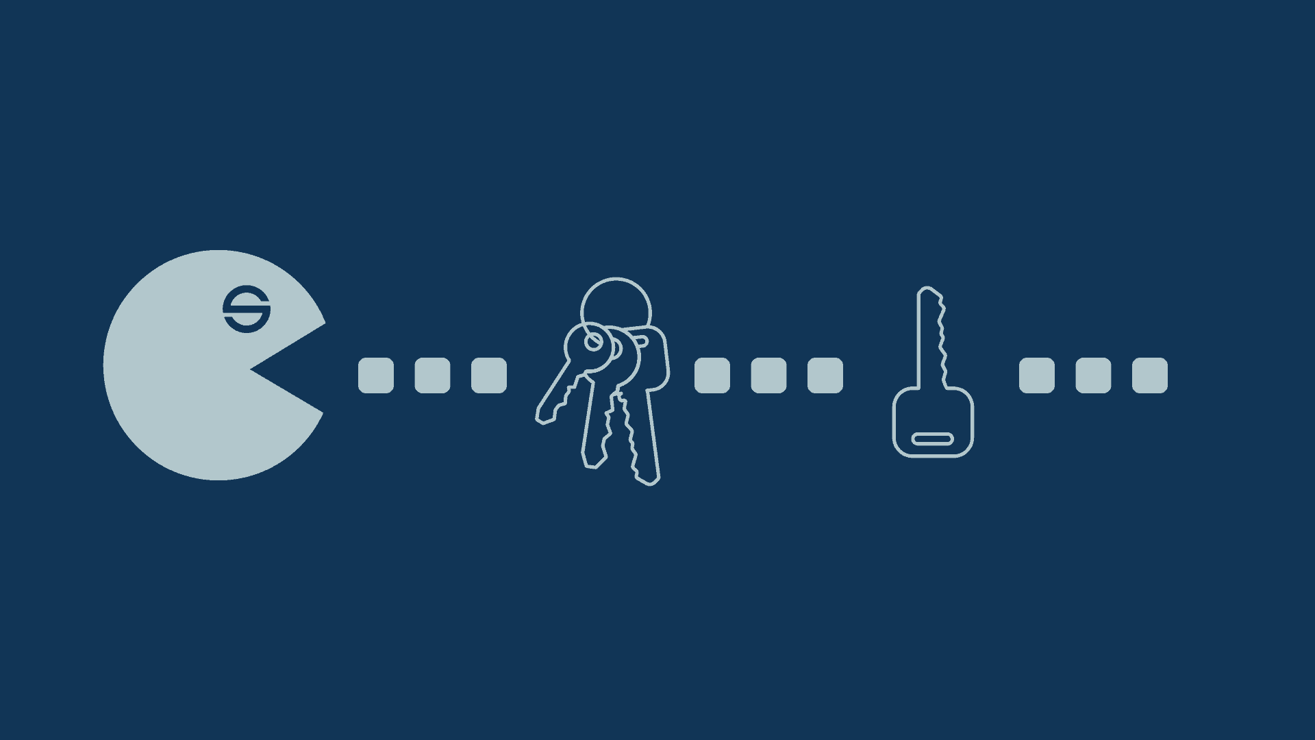 En illustration på en cirkel och nycklar