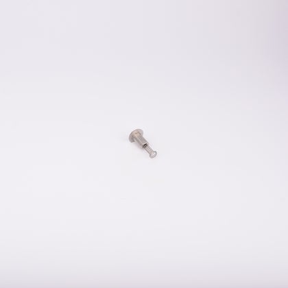 En metallisk cylinderformad komponent med en fjäder som sticker ut från ena änden.