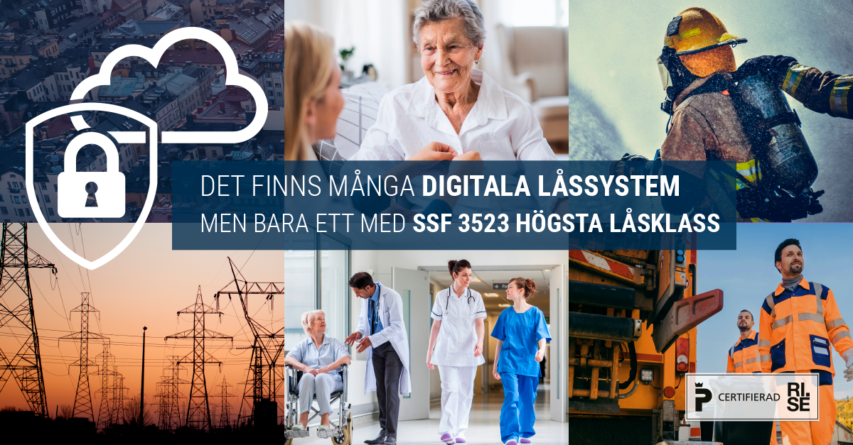 Et montage av seks bilder: en illustrasjon for sky-tjeneste, to personer i hvitt, en brannmann, kraftmaster, personer i en sykehuskorridor og to renovasjonsarbeidere