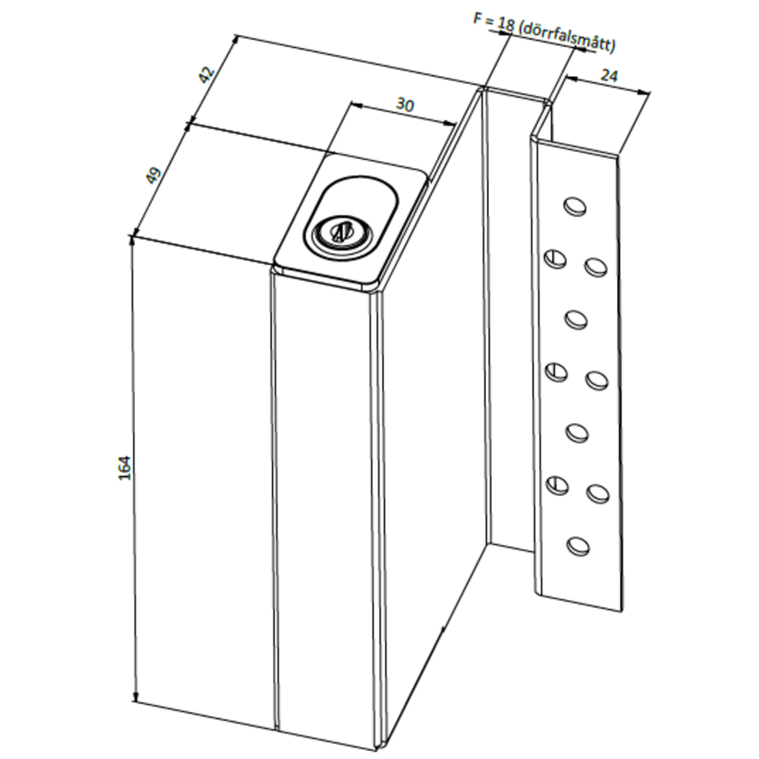 Nyckelförvaringsenhet hö (BTR) F18 G1 komplett