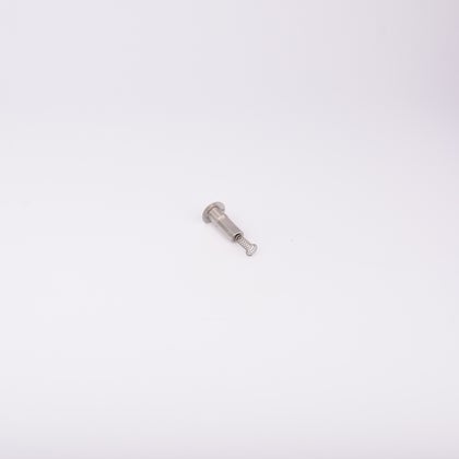 En metallisk cylinderformad komponent med en fjäder som sticker ut från ena änden.