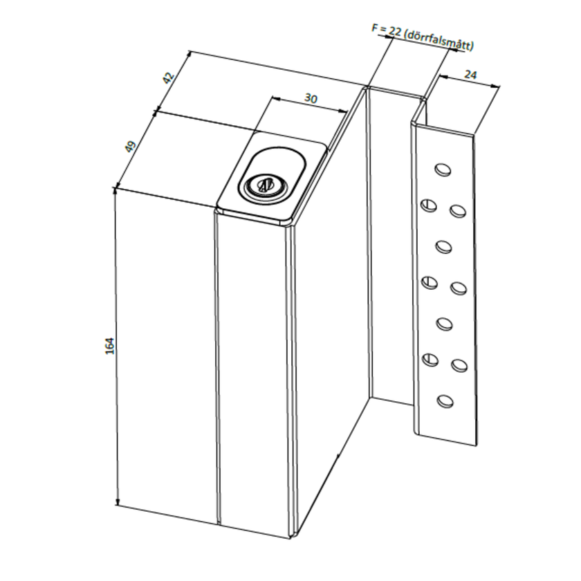 Nyckelförvaringsenhet hö (BTR) F22 G1 komplett